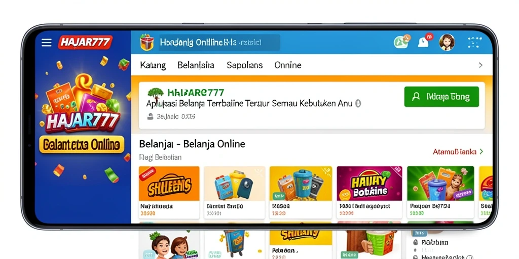 Tampilan antarmuka aplikasi HAJAR777 yang modern dan user-friendly.