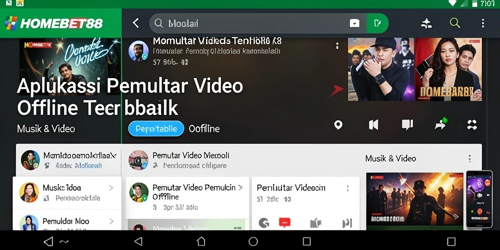 Tampilan antarmuka HOMEBET88 yang simpel dan fungsional untuk Pemutar Video Offline.