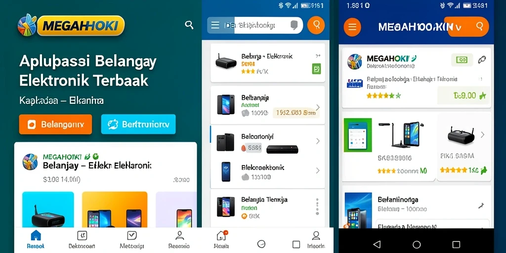 Antarmuka aplikasi MEGAHOKI yang intuitif dan menarik.