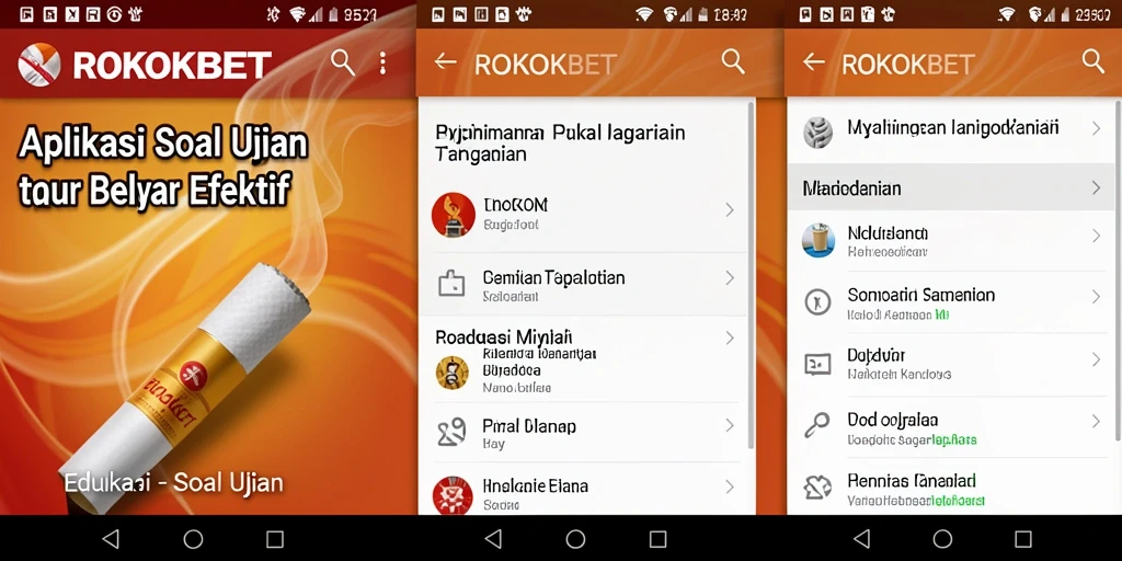 Antarmuka ROKOKBET yang ramah pengguna untuk Soal Ujian.