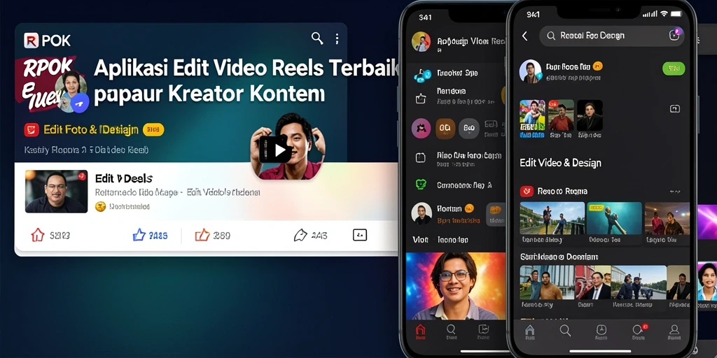 Antarmuka RPOK yang intuitif untuk edit video reels.