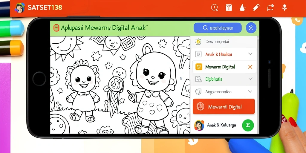 Tampilan antarmuka SATSET138 yang ramah pengguna untuk mewarnai digital.