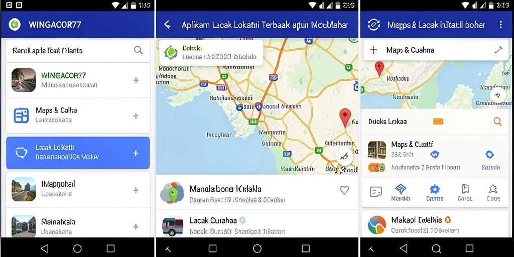 Antarmuka aplikasi WINGACOR77 untuk lacak lokasi yang intuitif.